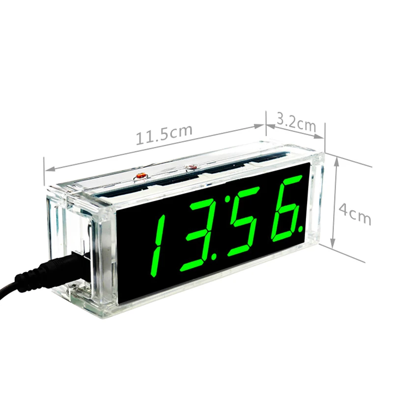 Multifunction DIY Electronic Clock Kit LED Digital Clock Production Kit 51 Microcontroller Time Alarm Date Temperature Display