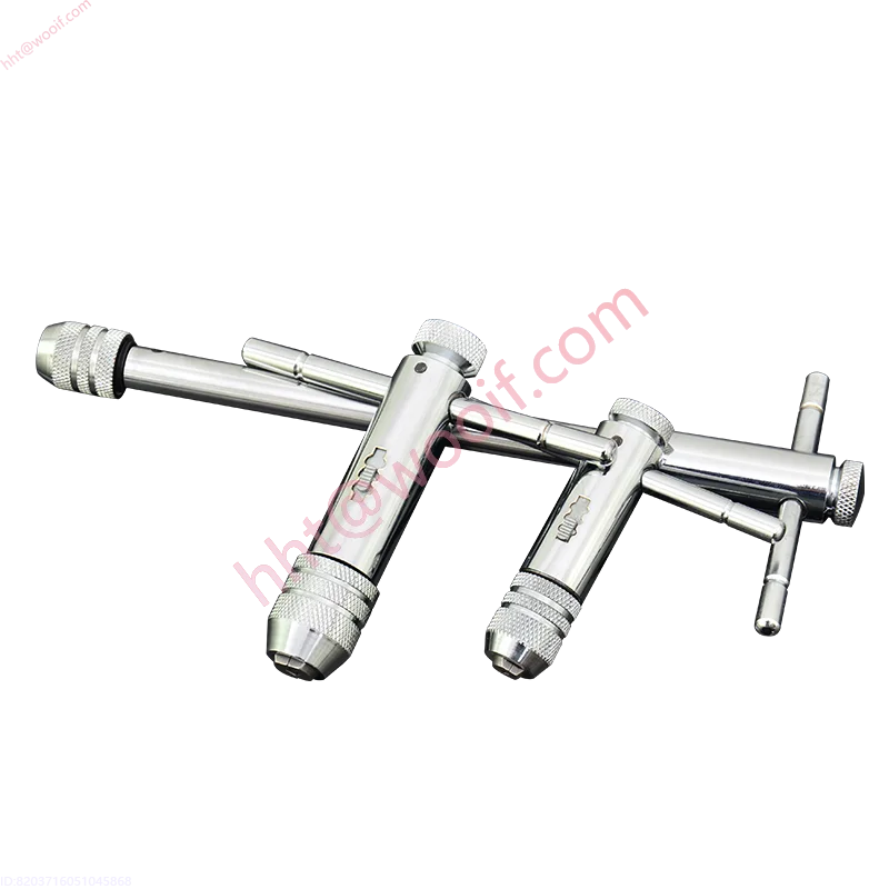 Kunci Tap Ratcheting yang Dapat Disesuaikan 0,5-12mm dengan Pegangan Ekstensi, 360 °   Pegangan T Reversibel untuk M3-M12 (Baja Vanadium Krom)