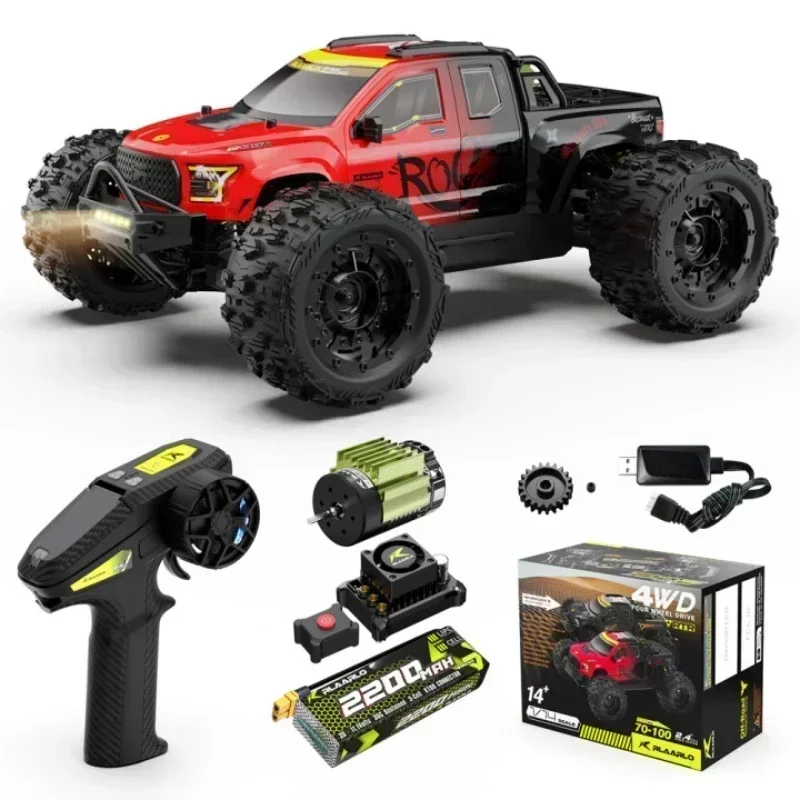 RLAARLO RC Car 1/14 3S 4WD Brushless Climbing Monster Truck Model Electric Remote Control Climbing Monster Truck Toy Boy Toy