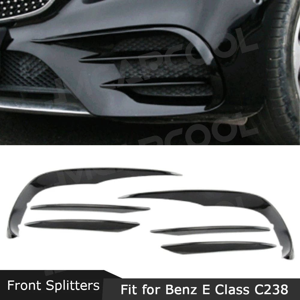 

JMCARCOOL Front Bumper Splitters Aprons For Mercedes Benz E Class C238 E200 E300 E400 E500 E53 E63 coupe 2 Door 2017-2019