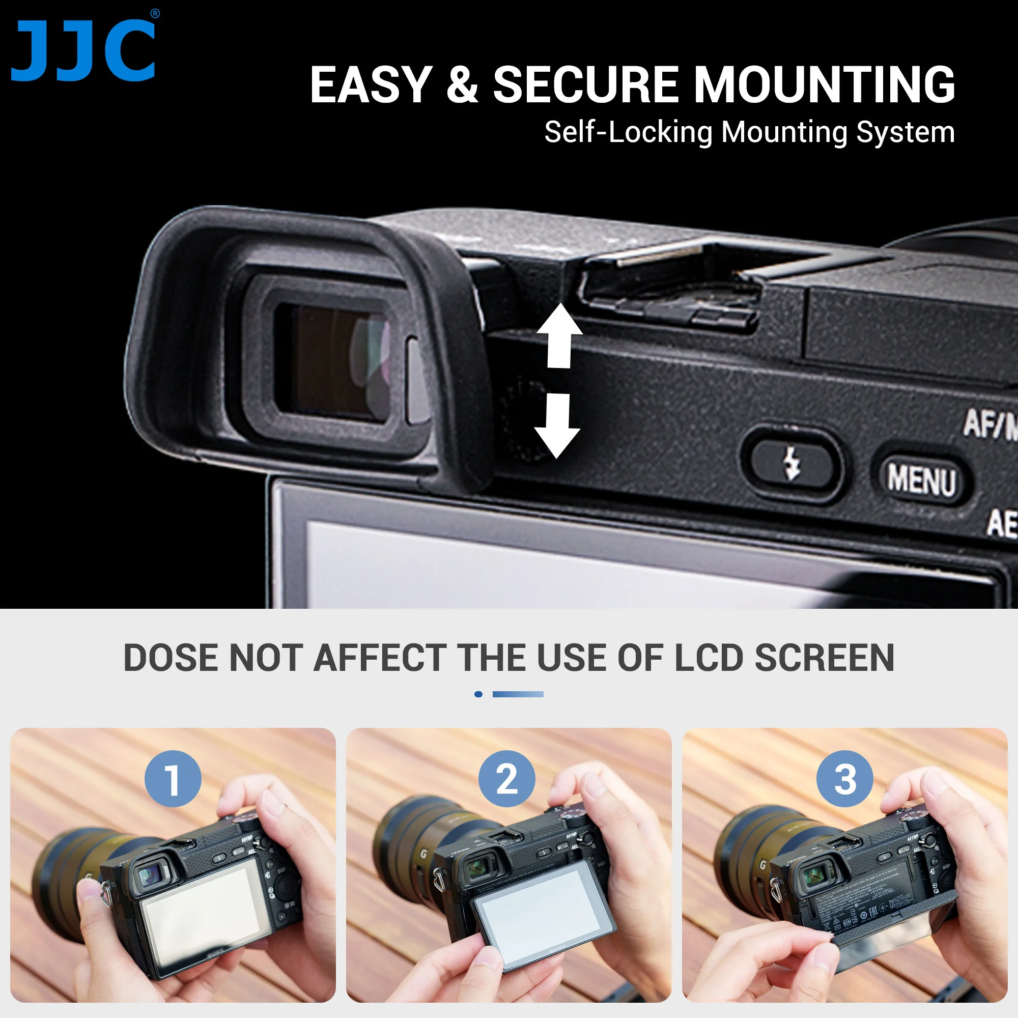 JJC Soft Eyepiece Eye Cup for SONY A6300 A6100 A6000 NEX-6 NEX-7 Replaces FDA-EP10 Eyecup dslr FDA-EV1S Electronic Viewfinder