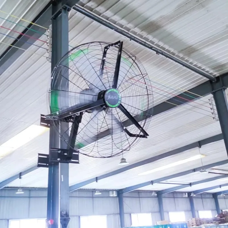 JULAI Industrial Wall Mounted Fans 1.5/2 Meters HVLS Wall Fans For Warehouse