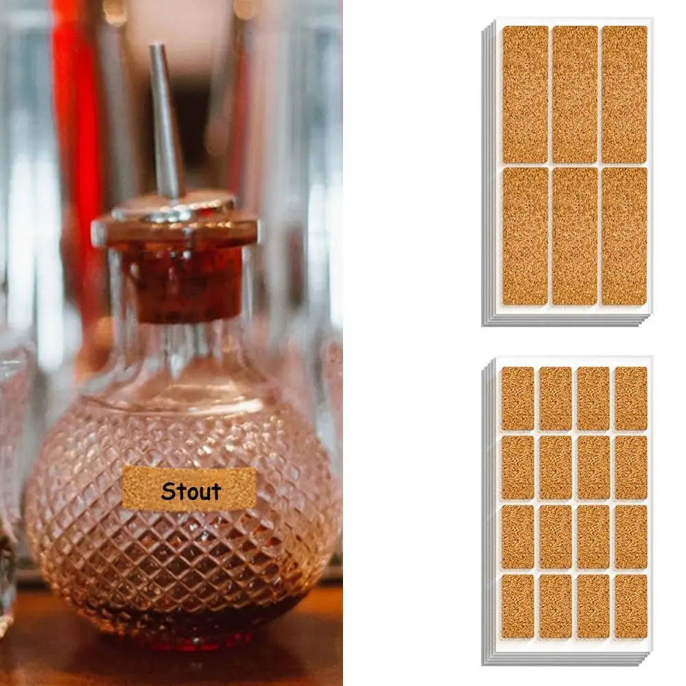 Spice Tags Cork Wooden Spice Labels Household Classification Jars Cans Stickers Waterproof Self Adhesive Self-adhesive Labels