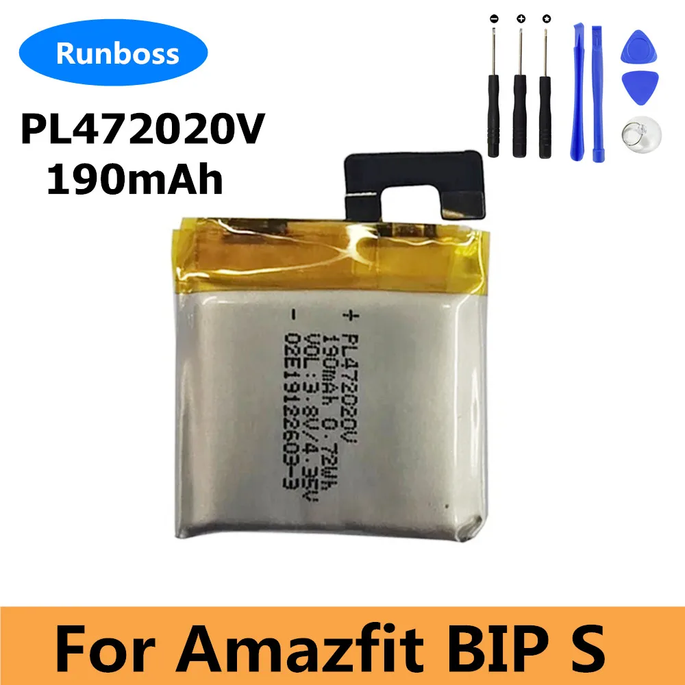 PL472020V 190mAh Battery For Amazfit BIP S A1805 Smart Watch Replacement PL462019G