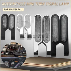 Motorcycle Mini LED Turn signals Handlebar Blinker Indicators Amber Flowing signal lamp DRL Fit For CBR YZF Z1000 cafe racer