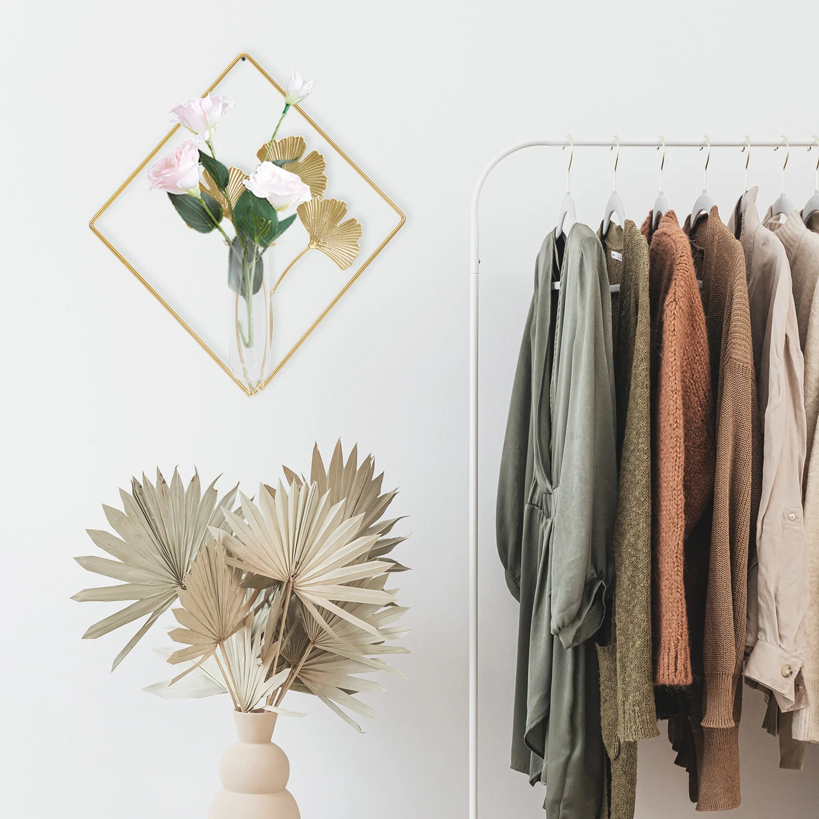 

1Pcs Hydroponic Wall Vase Durable Wall Mounted Living Room Decor Hanging Flower Pendant Wall-Mounted Vase