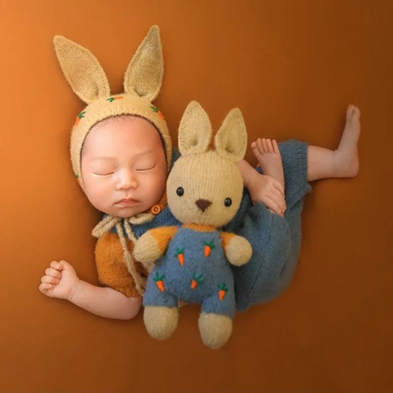 

Good Things Become Rabbit Year Baby Photography Little Rabbit Clothes Doll Props Baby Full Moon Hundred Day disfraz bebes