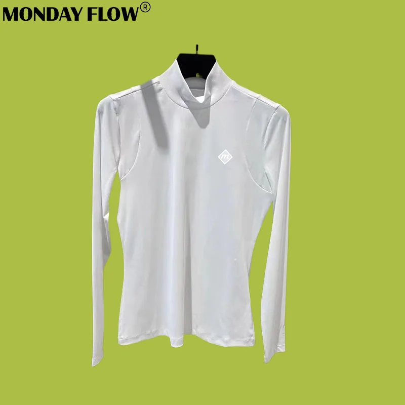 

Monday Flow Women's Golf Shirts Long Sleeved Sun Protection T-shirt Women's Casual Sports Breathable Quick Drying Golf Clothes