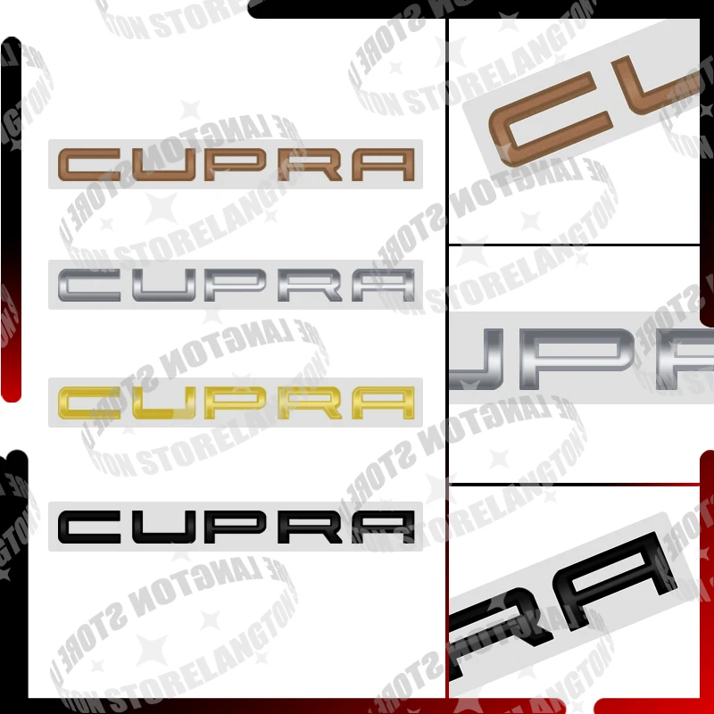 For NEW Ateca Ibiza Arona Tarraco Leon Mii Arosa VZ5 Acceessories Badge Letter Car Body Emblem 3D Metal Tail Sticker