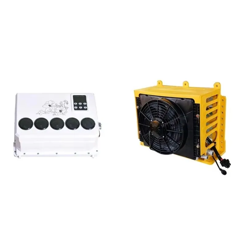 Remote Control 12V/24V Electric Fan Type R134A Refrigerant Air Conditioner For Truck Caravan RV Parking Use