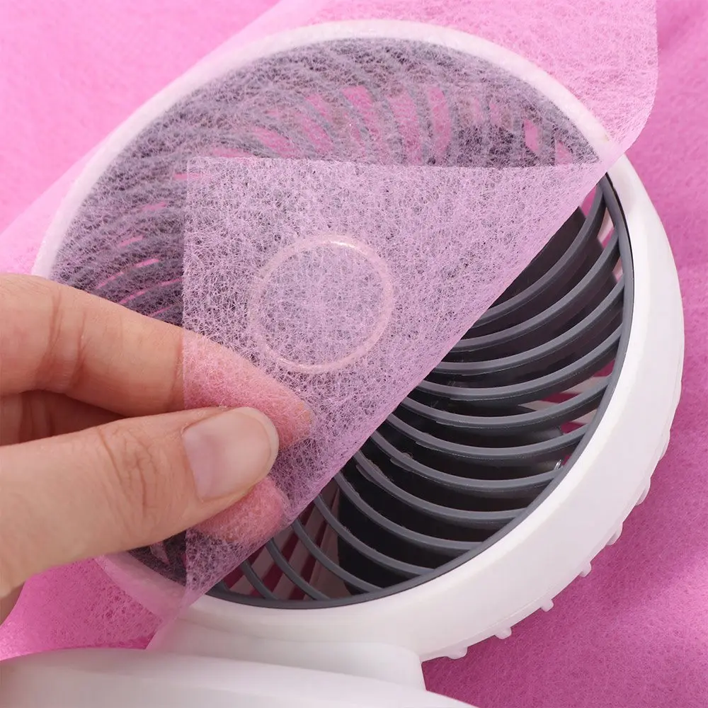 200Pcs Replace Nail Dust Collector Filter Paper Free Cutting USB Nail Vacuum Filter Cotton Dustproof Pink/White/Blue