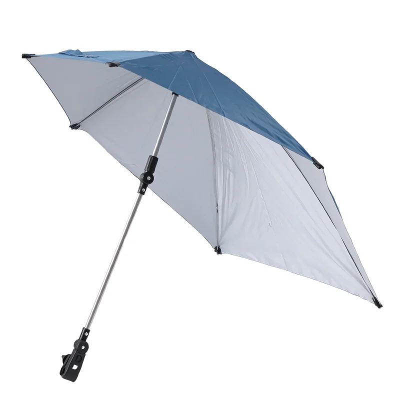 Venda de verão guarda-chuva de praia ajustável, guarda-chuva de cadeira giratória de 360 graus com braçadeira universal, ótimo para cadeira de praia, cadeira de pátio