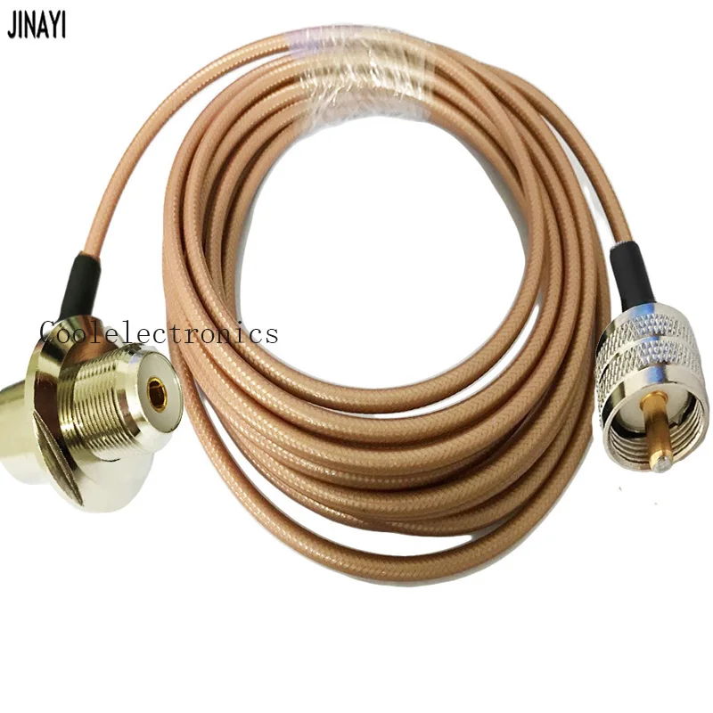 RG142 UHF PL259 Male Plug to UHF SO239 Female for Car Mobile Radio Antenna RF Pigtail Coaxial Cable 50cm 1m 2m 3m 5m 10m 15m 20m