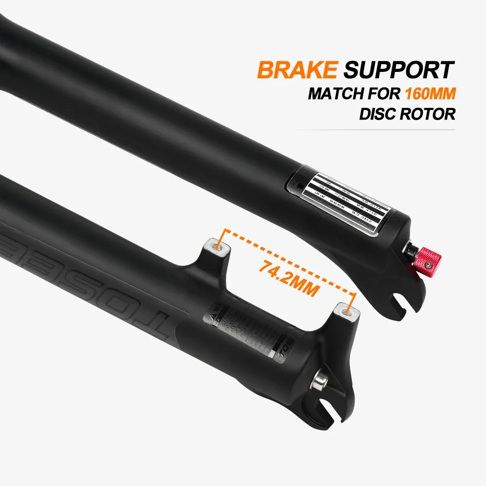 TOSEEK TFK-SE Magnesium Alloy MTB Bicycle Fork 26/27.5/ 29er Inch Mountain Bike RL120mm Air Suspension Fork
