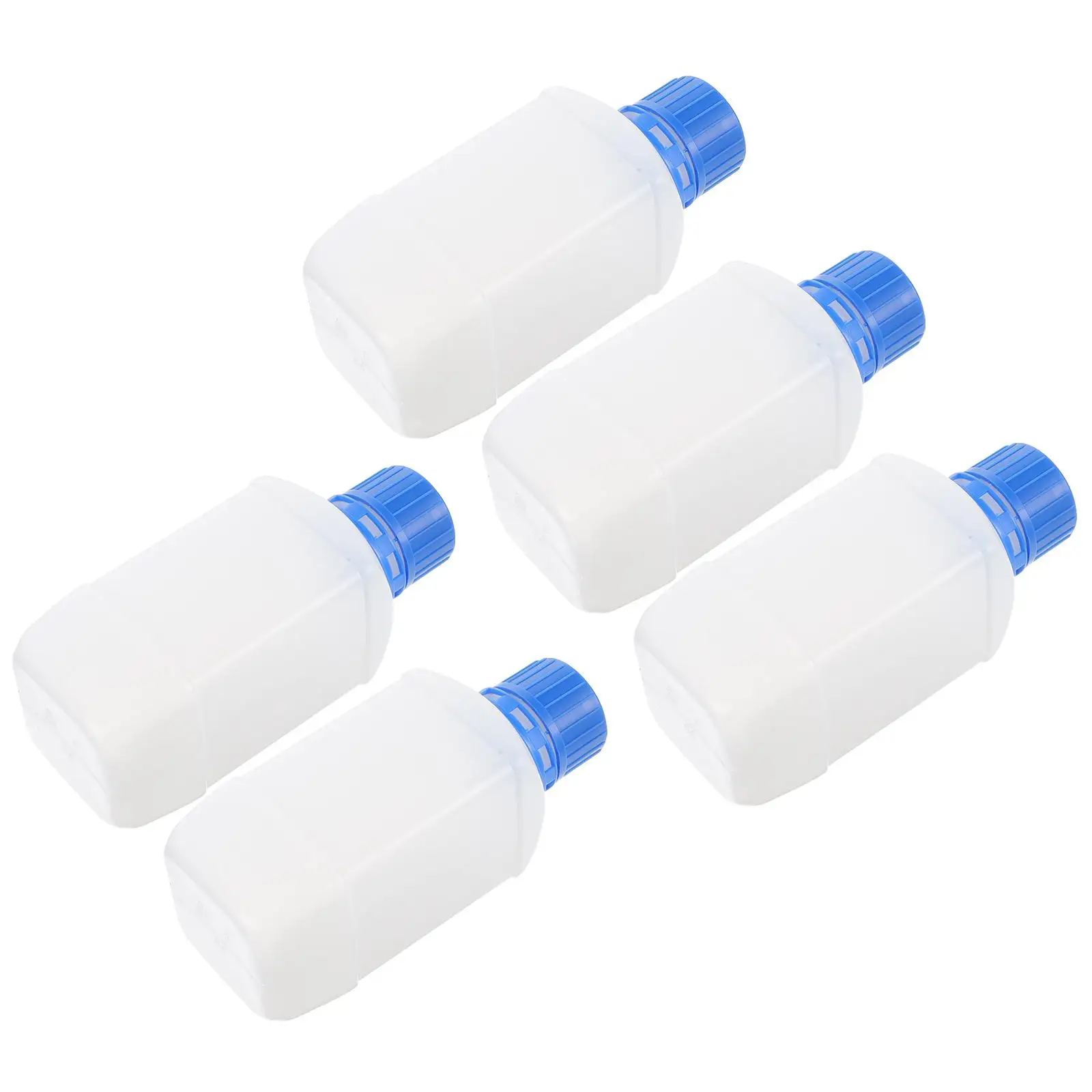 

5 Pcs Automatic Reagent Plastic Bottle Travel Flask Drink Sample Storage Square