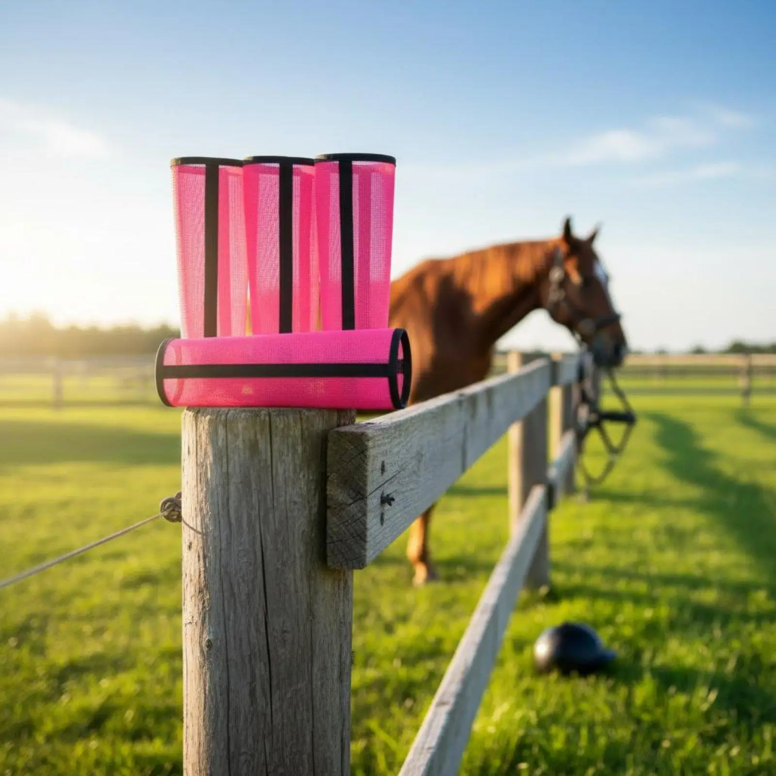 Mosquito Protective Leg for Horses Full Coverage Fly Protection Mesh Boots for Stable Trail Riding view 3