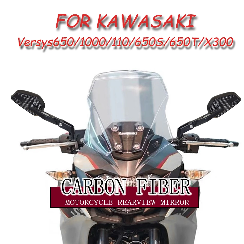 

Motorcycle rearview mirrors Rearview Side Mirror Foldable mirrors rod anti-glare mirrors FOR KAWASAKI VERSYS1000 650 650T X300