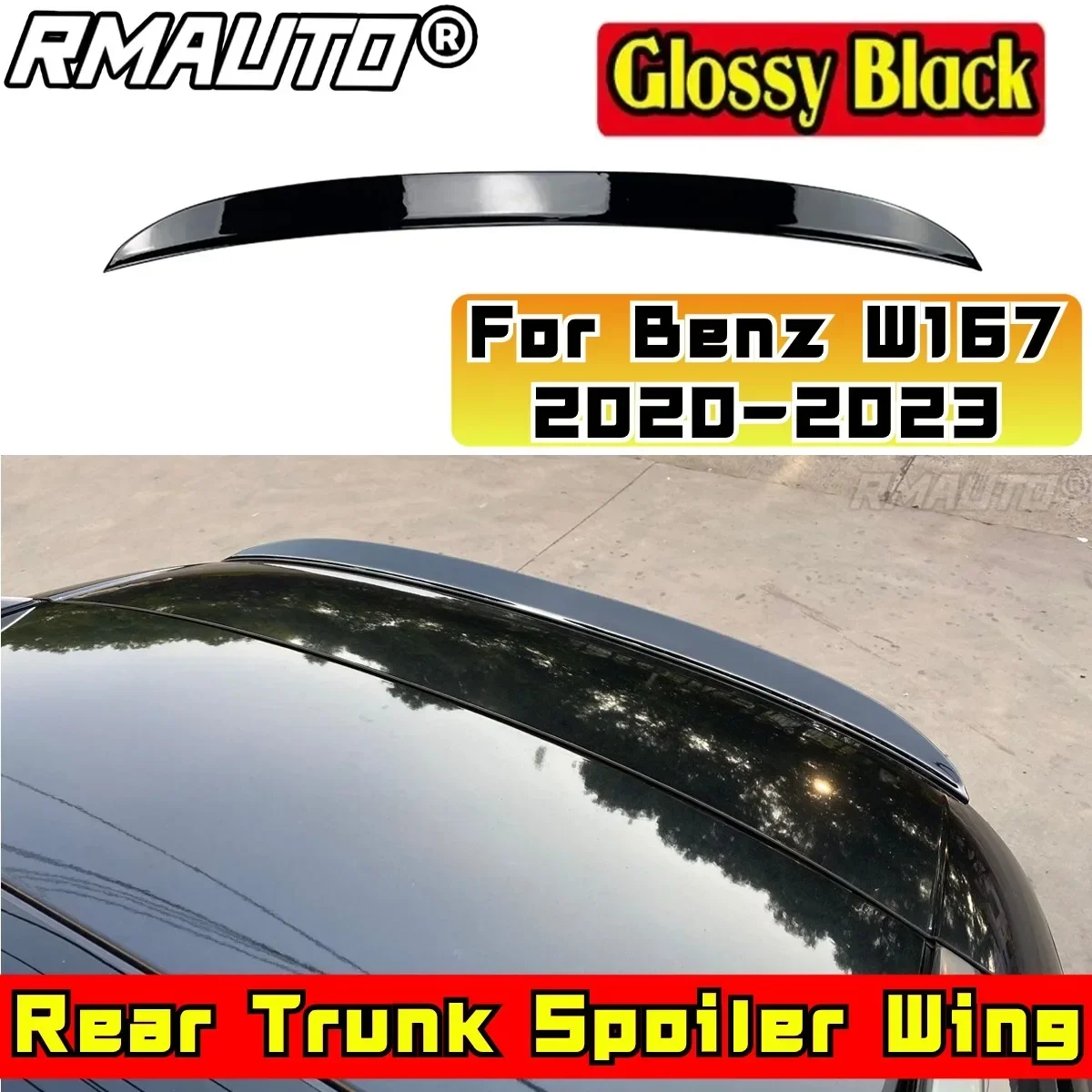 For Mercedes Benz GLE W167 GLE450 350 GLE53 2020-2023 Rear Spoiler Wing Exterior Part Car Rear Roof Spoiler Car Accessories