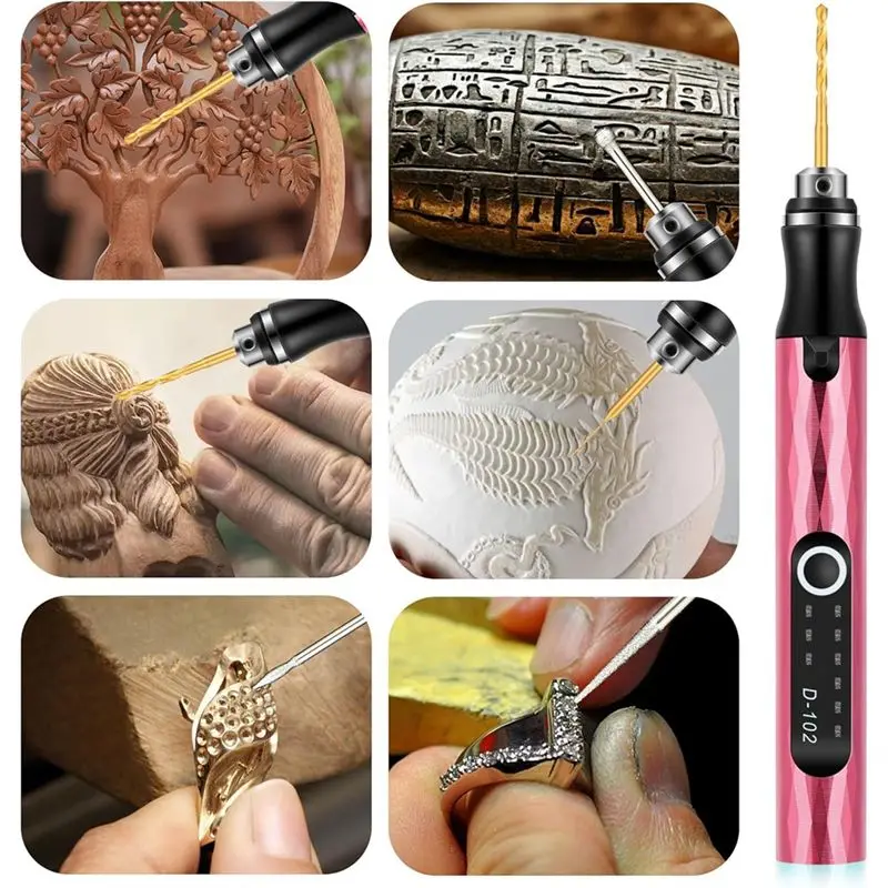 

Easy Use USB-C Charging Electric Engraving Pen, 3-Speed Settings, Overload Protection, For Wood, Metal, Glass, For Beginners