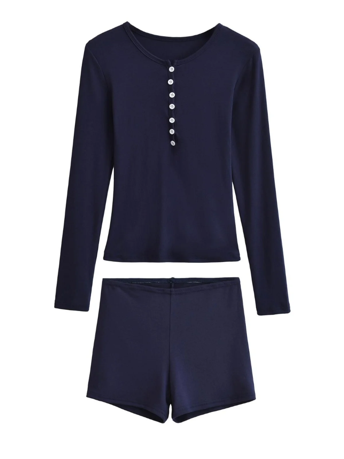 

Early Autumn Spicy Girl f Open Collar Slim Long Sve T-irt High Waist Casual orts Two Piece Set Faionable Ensemble