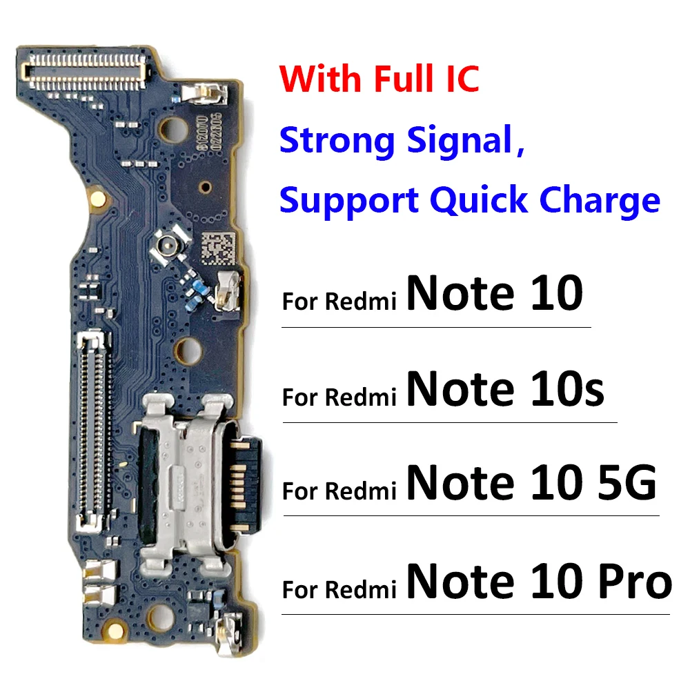 

Original New Charger Board PCB Flex For Xiaomi Redmi Note 10 10s Pro 5G USB Port Connector Dock Charging Flex Cable