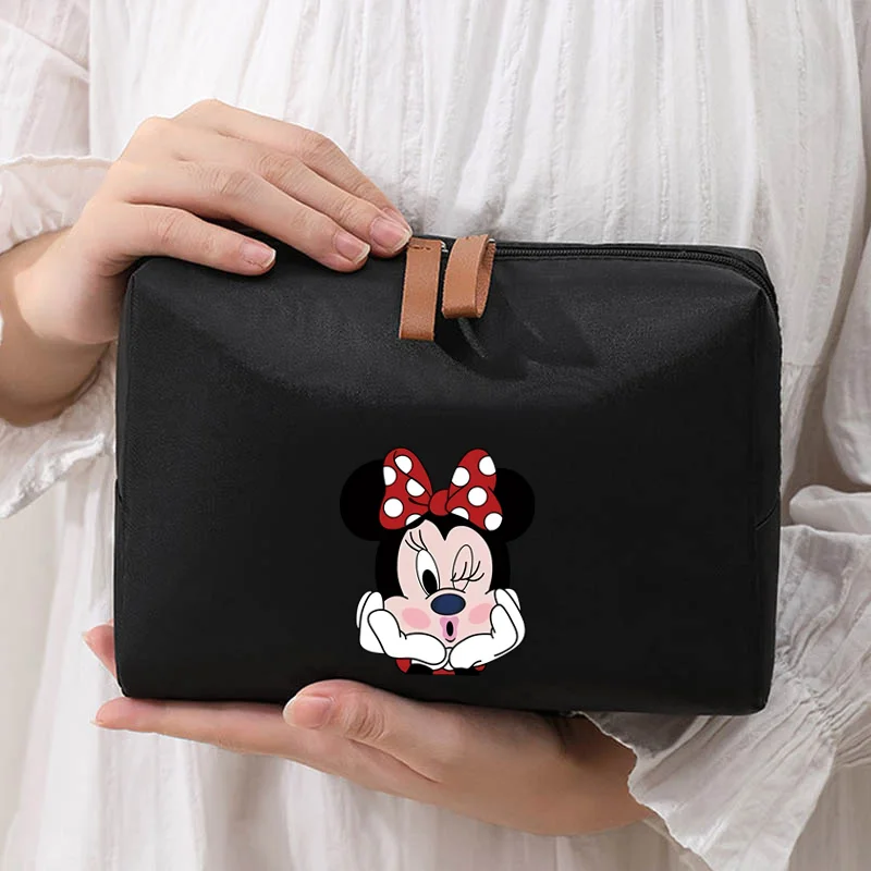 2024 Disney The Nightmare Before Christmas Jack Sally Lilo &Stitch Minnie Mouse Marie Women\'s Cosmetic Bag Travel Storage Bags