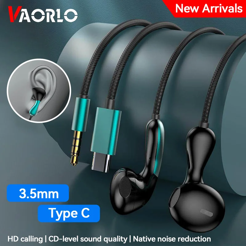 New 9D HIFI Heavy Bass Waterdrop Style Wired Earphone 3.5MM AUX/Type-C Digital Chip Headset For Samsung Xiaomi Android Tablet PC