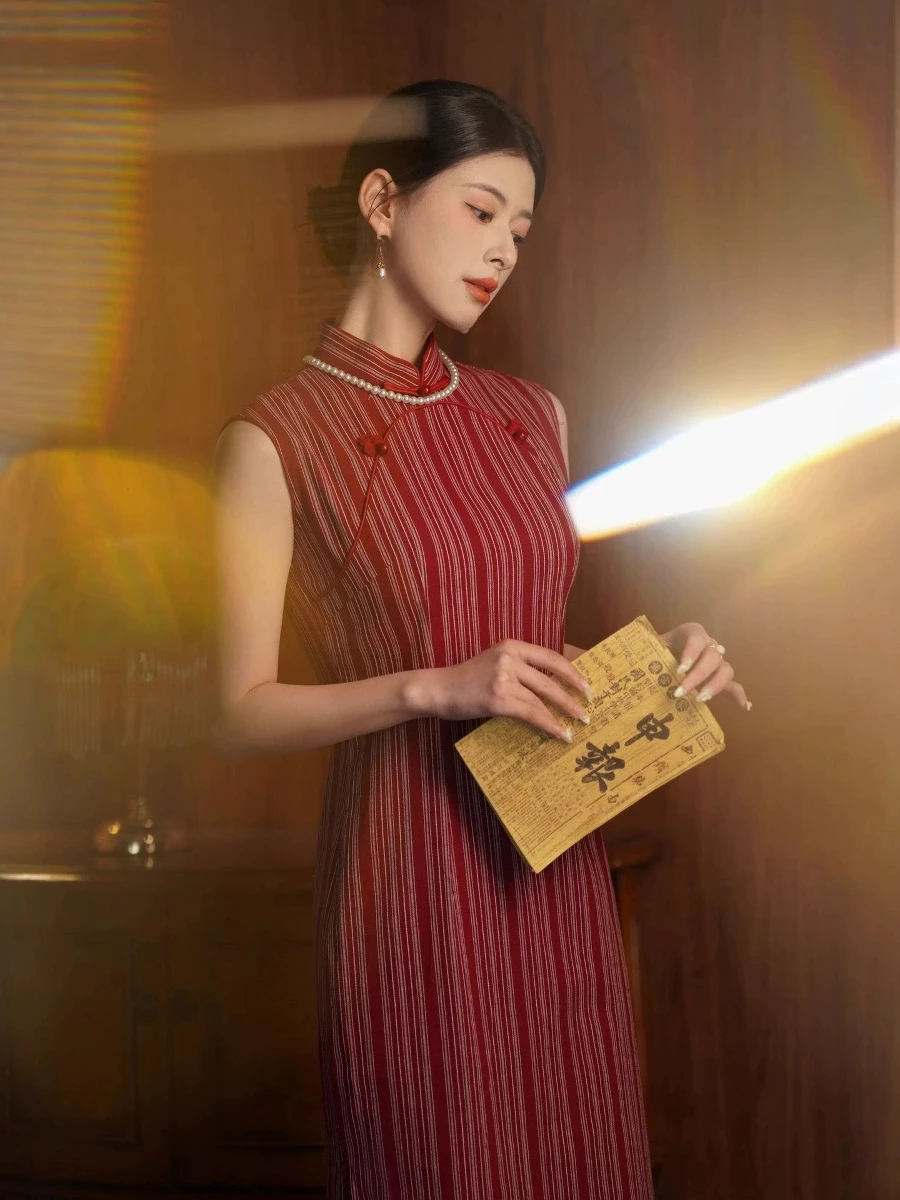 young-sle-stripe-svel-dr-retro-chinese-faion-daily-wear-breathable-mid-length-skirt-for-women