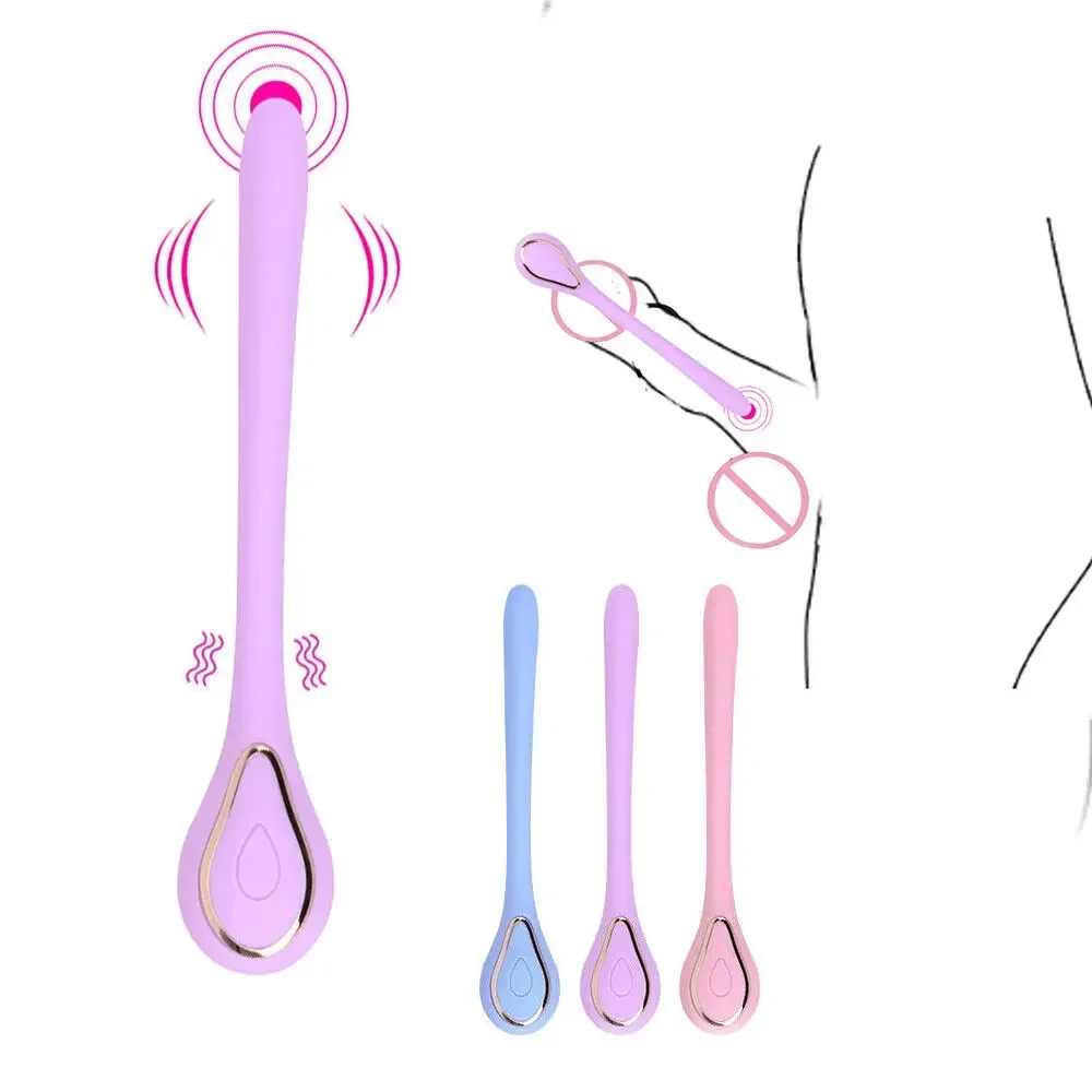 Vibrador con tapón para pene de 10 velocidades, catéter uretral, estimulador dilatador, masajeador Vaginal para hombres y mujeres, herramienta de