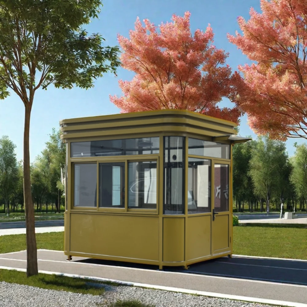 Mobile Prefab Sentry Box Outdoor Public Security Guard House Ticket Booth Sandwich Panel Wholesale Detachable Container view 4