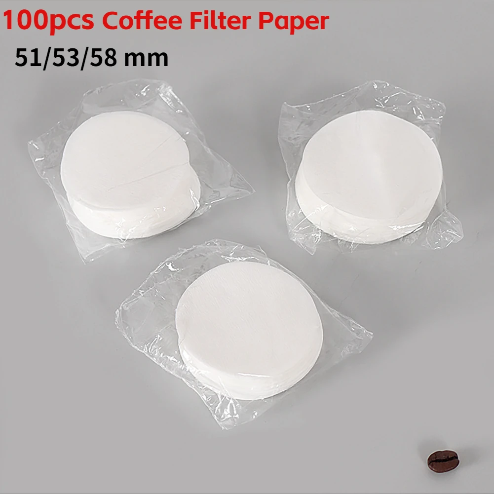 

100PCS 51/53/58mm Disposable Espresso Extraction Filter Paper Coffee Secondary Dividing Bowl Paper Coffee Machine Strainer