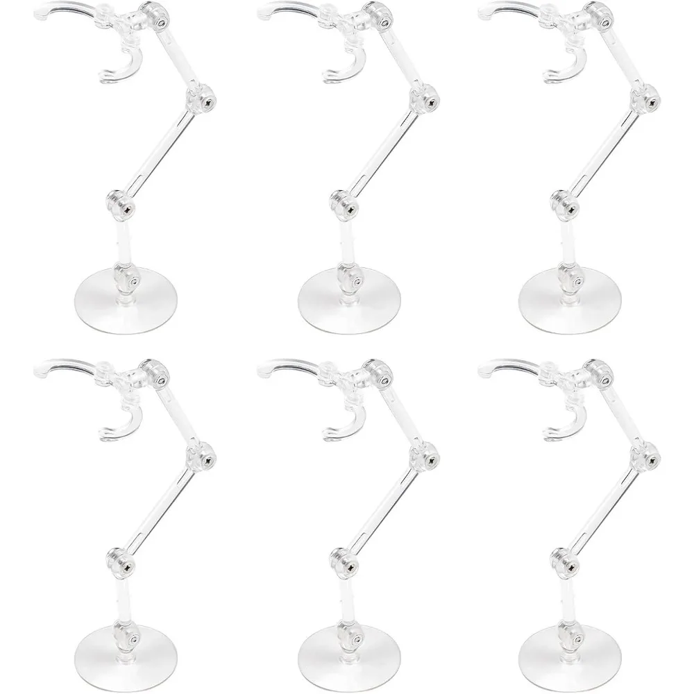 6Pcs Action Figure Stand Round Display Holder Base Clear Doll Model Support Stand Miniature Bases Doll Model Support Stand