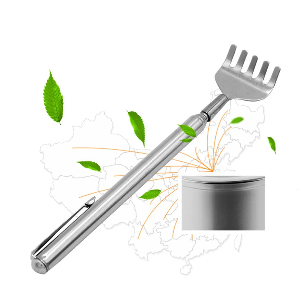 Stainless Steel Back Scratcher Adjustable 7.1inch 21Inch Telescopic Scratch Tool for Itch Relief Back Massager Portable Metal view 5