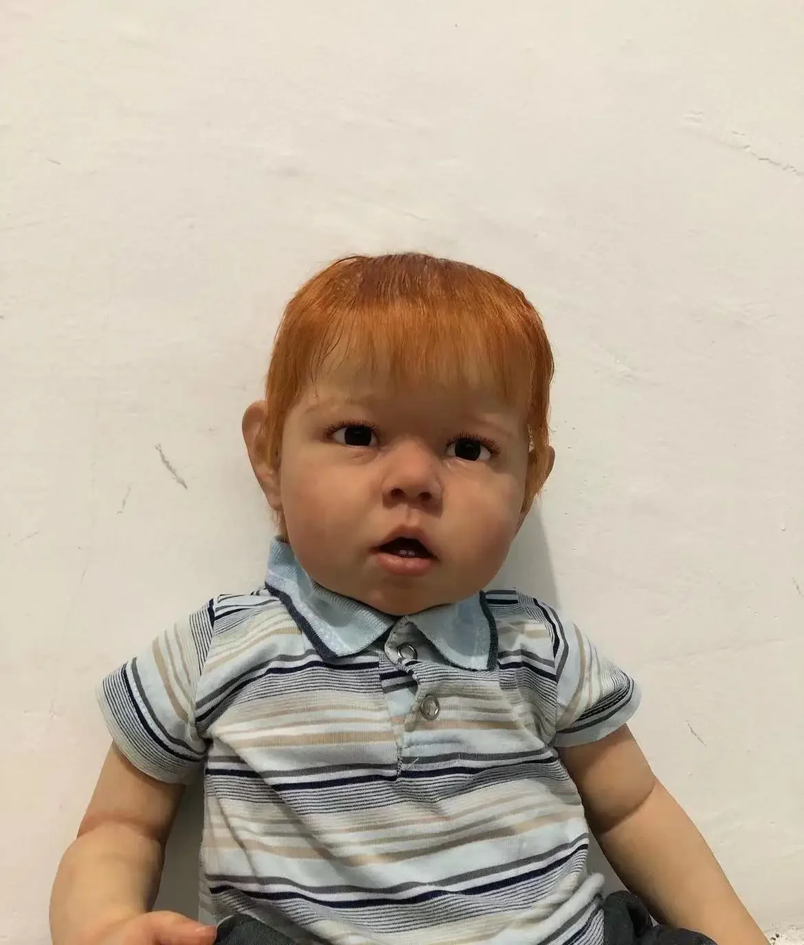 DLS Customized Limited Supply30inch Reborn Baby Liam Huge Boy With Hand-Rooted Orange Hair Already Finished Doll