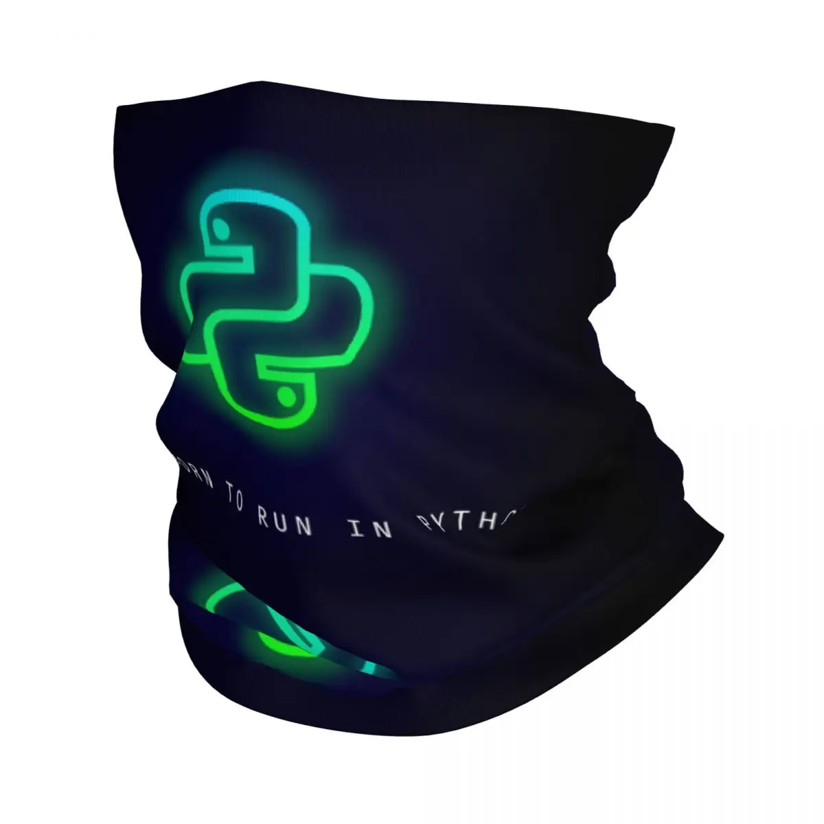 Born To Run In Python Bandana Neck Gaiter for Hiking Cycling Wrap Scarf Programmer Computer Developer Coder Headband Warmer