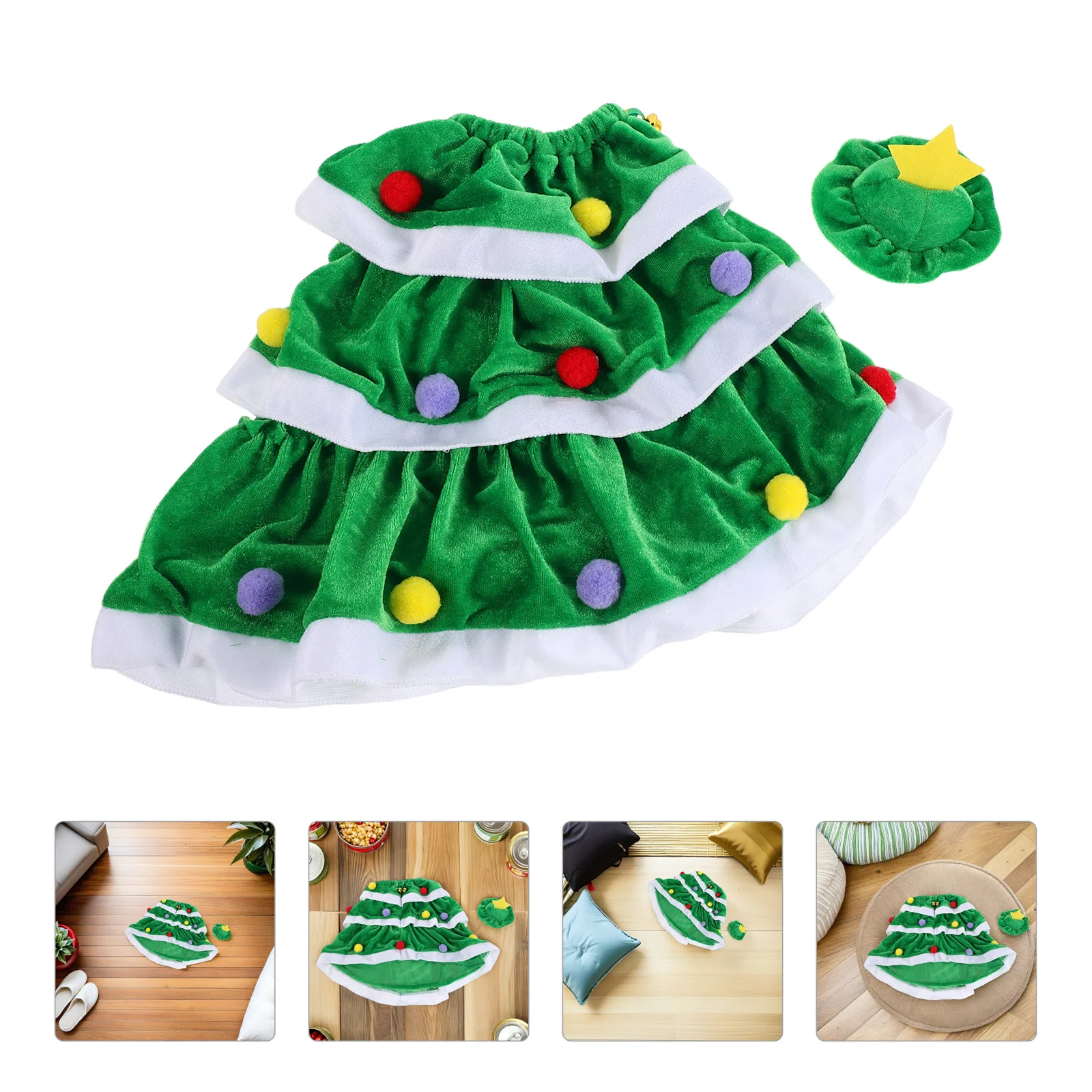 

1 Set Pet Holiday Costume: Festival Porch Goose Outfit For 23" Statue Christmas Lawn Decoration, Garden Patio Goose Attire,