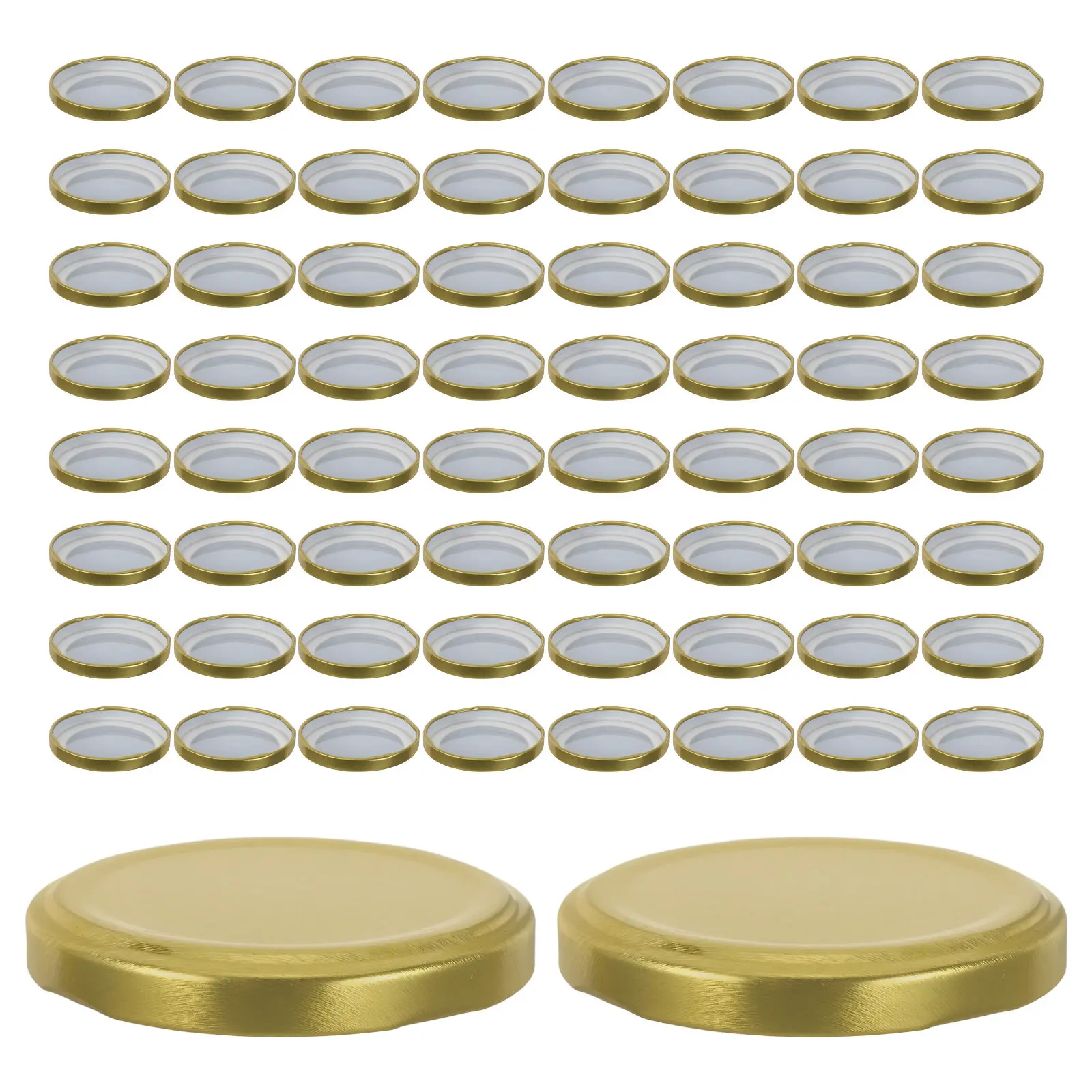 100Pcs Leakproof Metal Mason Jar Lids 66Mm Regular Mouth Canning Jar Covers Food Storage Lids for Jars Leak Proof Lid