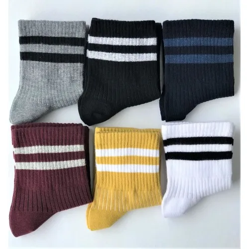 Nis Socks Mixed Color Striped Tennis Corabi 6'li