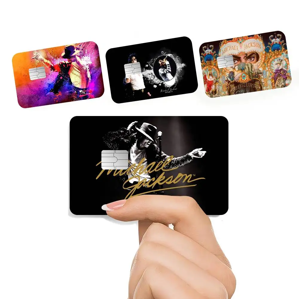 Singer M-Michael J-Jackson Anime Front Cover Film Sticker Skin for Credit Debit Card Small Large Chip
