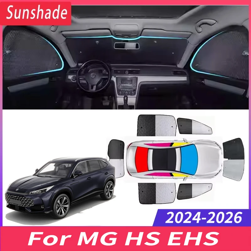 

Автомобильный солнцезащитный козырек для MG HS EHS 2024 2025 2026 10x утолщение, автоматическая теплоизоляция, защита от солнца, козырек на лобовое стекло, аксессуары