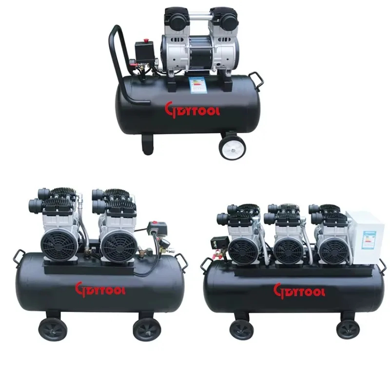 

220 В, 50 Гц, 1500 Вт-4500 Вт, промышленный воздушный насос, безмасляные портативные компрессоры Ningbo с воздушным баком 40 л/65 л/120 л