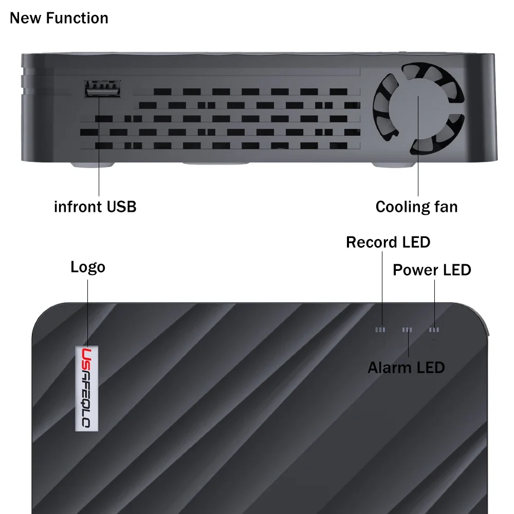 Network Video Recorder para Sistema de Câmeras de Segurança, 4K, 4CH, 8CH, Suporte 4K, 5MP, 4MP, Câmera PoE IP, H.265 PoE NVR, Face Car Detection