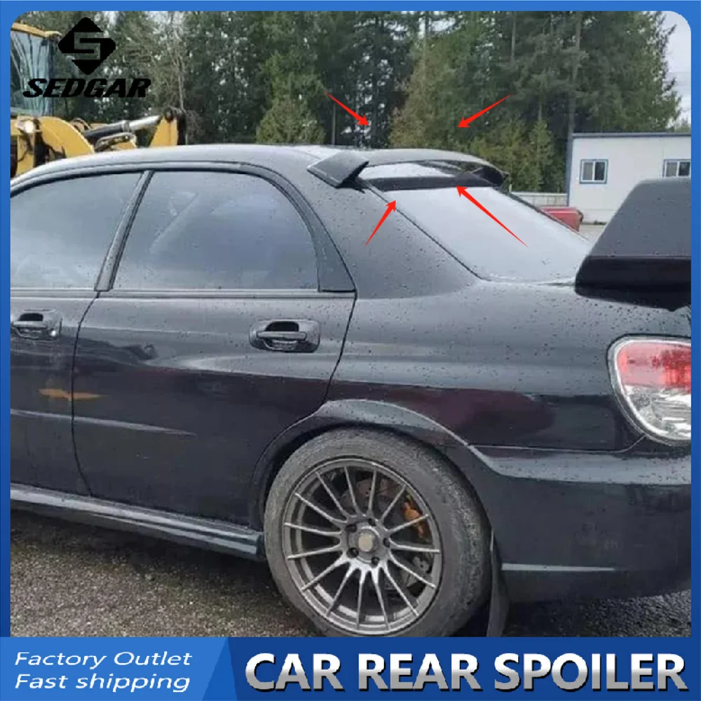 For 2000-2013 Subaru Impreza WRX STI 7-8-9th Roof Spoiler High Quality FRP Real Carbon Fiber Spoiler Rear Glass Top Splitter