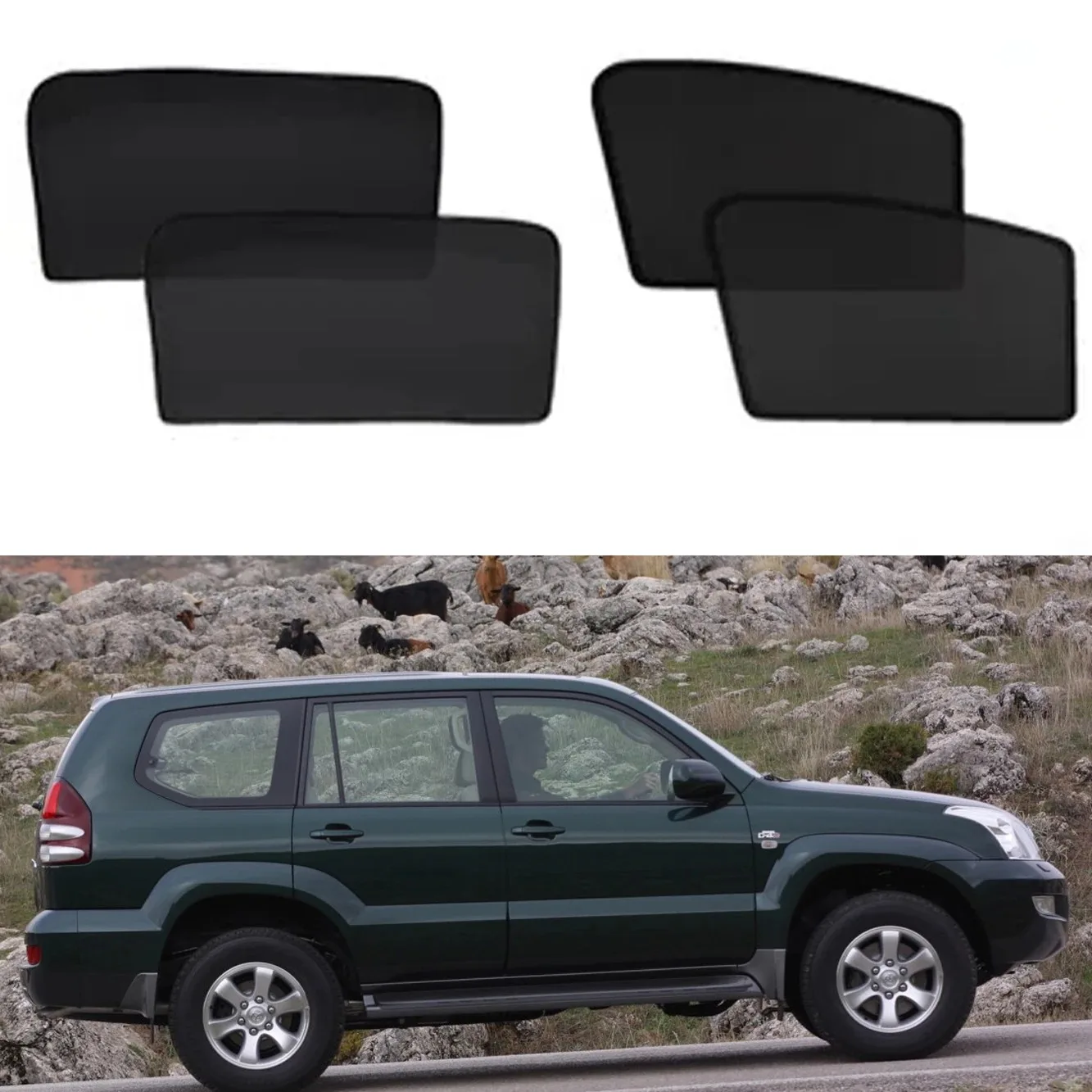 

Magnetic Car Sunshade Shield Front Windshield Frame Sun Sahde Accessories For Toyota Land Cruiser Prado J120 120 LC120 2002-2008