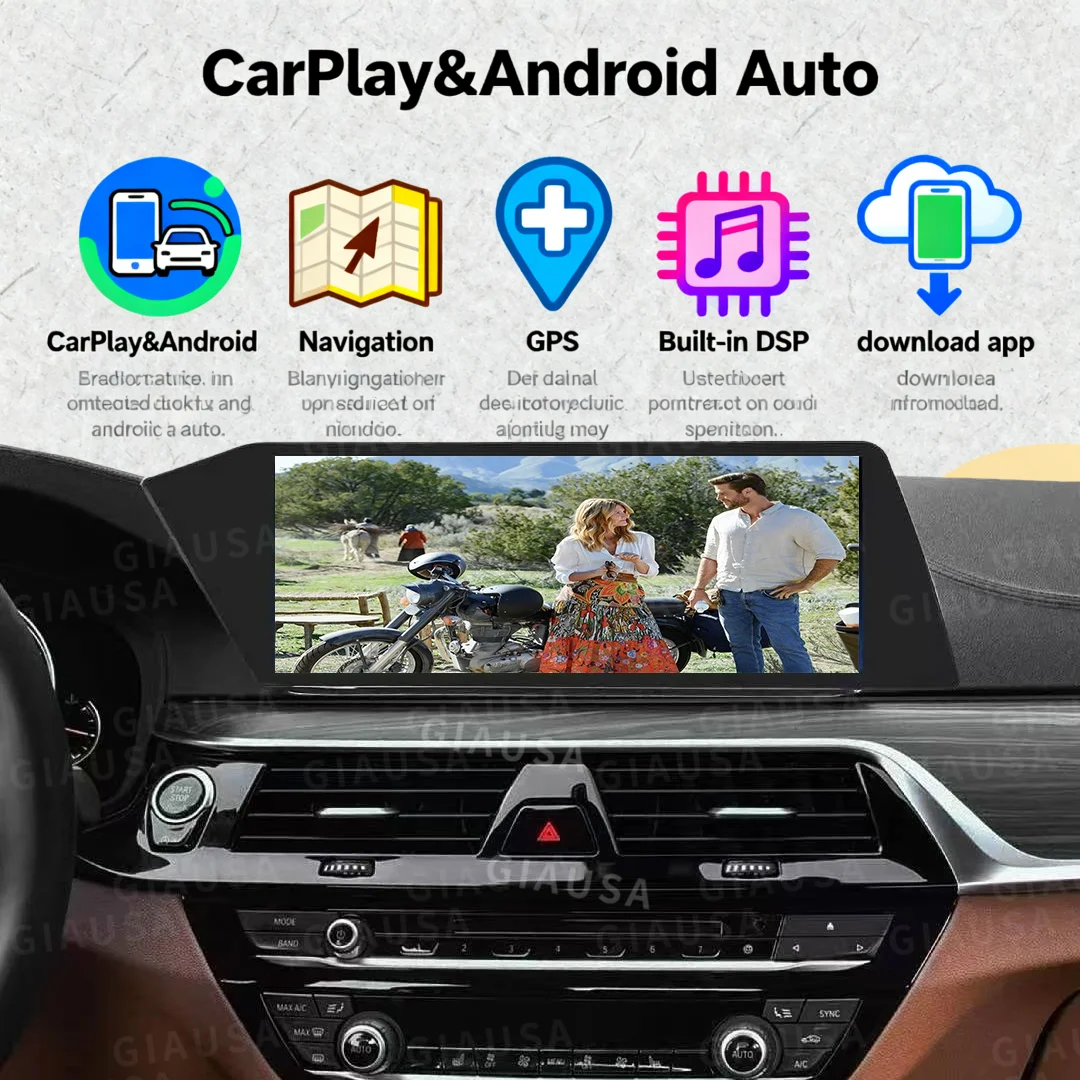 12.3 Inch LCD car stereo For BMW 5 Series 2018 EVO System G30 Carplay GPS Navigation Android 13 Car Stereo Multimedia Auto Radio