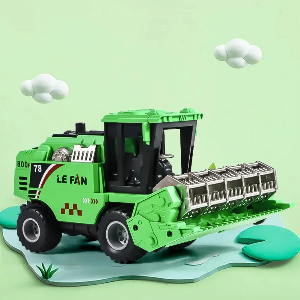 Friction Powered Combine Harvester Farm Toys Agricultural Vehicles Toys Simulation Harvester Car Toy for Kids