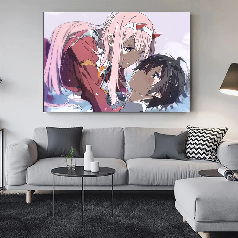 Japan Anime DARLING In The FRANXX Posters Cartoon 002 Decor Wall Art Canvas Painting Picture Printed Room Home Decoration Poster