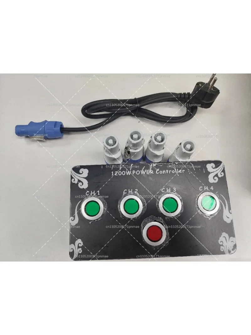 Single Trigger Pull Box DJ Stage Light Controller 4 Channels Mini Power with Red Solo Flash Button Effect