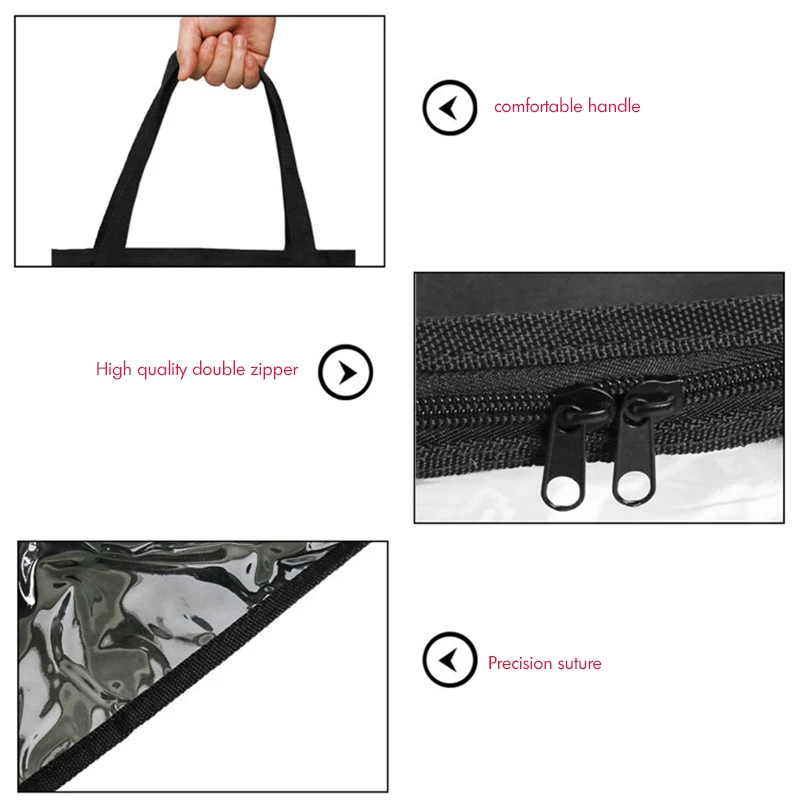 Clear DVD Storage Bags Portable DVD Media Storage Bags Dustproof Waterproof Convenient Travel Case for Media, Video Games