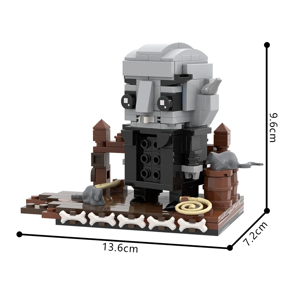 MOC Nosferatu BrickHeadz-Kit de bloques de construcción, película de terror, modelo de vampiro gótico, juguete, regalo para adultos